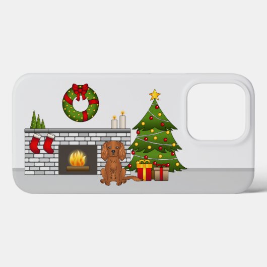 Robijn Cavalier Hond In Een Feestelijke Kerst Kame Case-Mate iPhone Case (Achterkant (horizontaal))