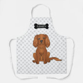 Robijn Cavalier King Charles Spaniel Hond & Naam Schort (Voorkant)