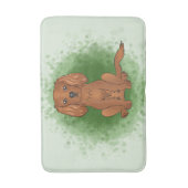 Robijn Cavalier King Charles Spaniel Hond Op Groen Badmat (Voorkant Verticaal)