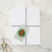 Robijn Cavalier King Charles Spaniel Hond Op Groen Cadeaulabel (Met Touw)