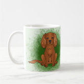 Robijn Cavalier King Charles Spaniel Hond Op Groen Koffiemok (Links)