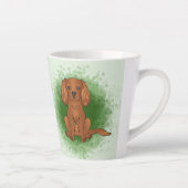 Robijn Cavalier King Charles Spaniel Hond Op Groen Latte Mok (Rechts)