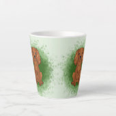 Robijn Cavalier King Charles Spaniel Hond Op Groen Latte Mok (Voorkant)