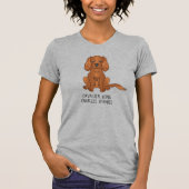 Robijn Cavalier King Charles Spaniel Hond & Tekst T-shirt (Voorkant)