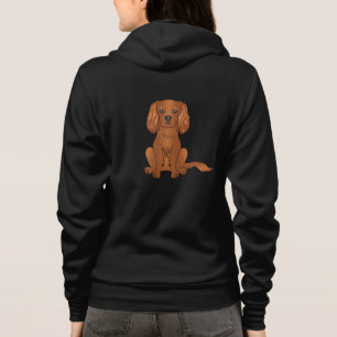 Robijn Cavalier King Charles Spaniel Hond Zit Hoodie