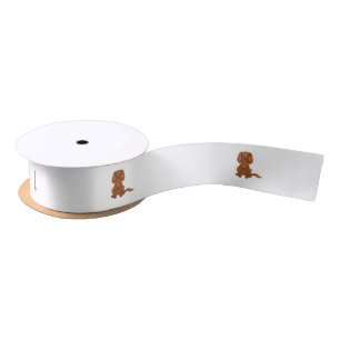 Robijn Cavalier King Charles Spaniel Hond Zit Satijnen Lint