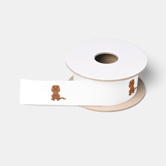 Robijn Cavalier King Charles Spaniel Hond Zit Satijnen Lint (Spoel)