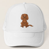Robijn Cavalier King Charles Spaniel Hond Zit Trucker Pet (Voorkant)