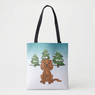 Robijn Cavalier King Charles Spaniel in de winter Tote Bag