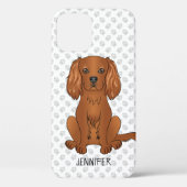 Robijn Cavalier King Charles Spaniel & naam Case-Mate iPhone Case (Achterkant)