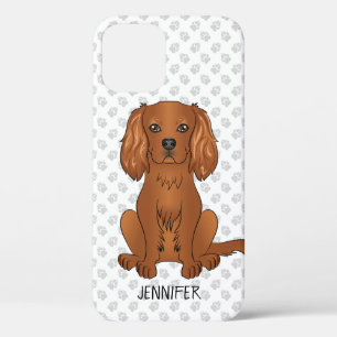 Robijn Cavalier King Charles Spaniel & naam Case-Mate iPhone Case