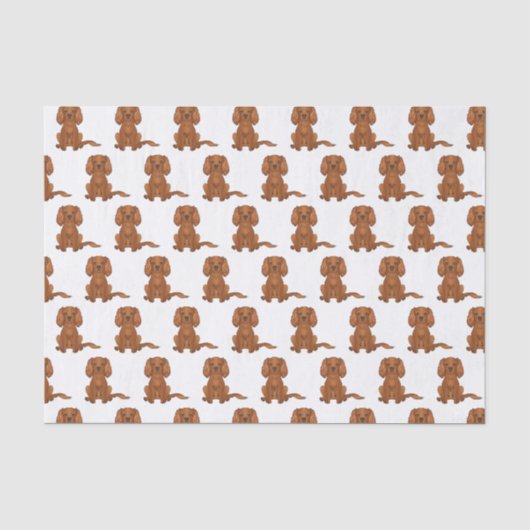 Robijn Cavalier King Charles Spaniel Patroon Tissuepapier (Voorkant)