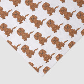 Robijn Cavalier King Charles Spaniel Patroon Tissuepapier (Detail)