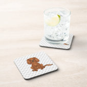 Robijn Cavalier King Charles Spaniel & Pootjes Bier Onderzetter (Rechterzijde)
