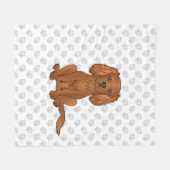 Robijn Cavalier King Charles Spaniel & Pootjes Fleece Deken (Voorkant (Horizontaal))