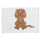 Robijn Cavalier King Charles Spaniel & Pootjes Kussensloop (Voorkant-Rechts)