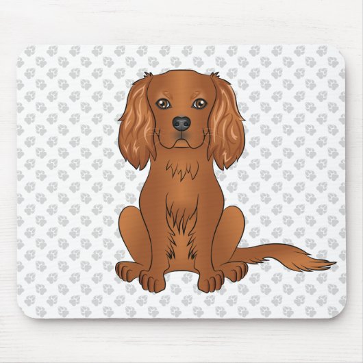 Robijn Cavalier King Charles Spaniel & Pootjes Muismat (Voorkant)