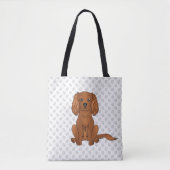 Robijn Cavalier King Charles Spaniel & Pootjes Tote Bag (Voorkant)