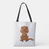 Robijn Cavalier King Charles Spaniel & Pootjes Tote Bag (Achterkant)