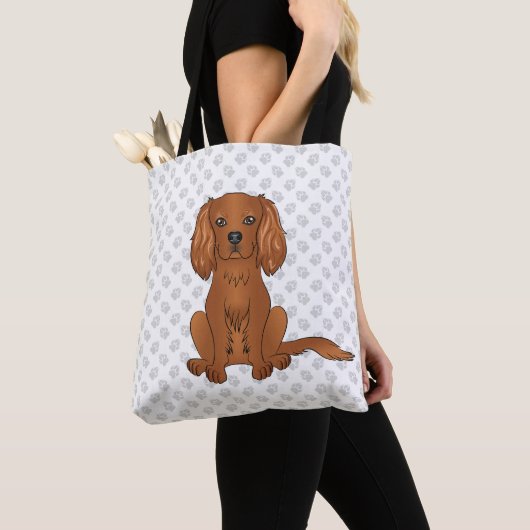 Robijn Cavalier King Charles Spaniel & Pootjes Tote Bag (Dichtbij)