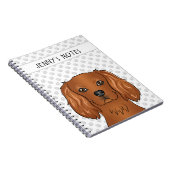 Robijn Cavalier King Charles Spaniel & Tekst Notitieboek (Rechterzijde)