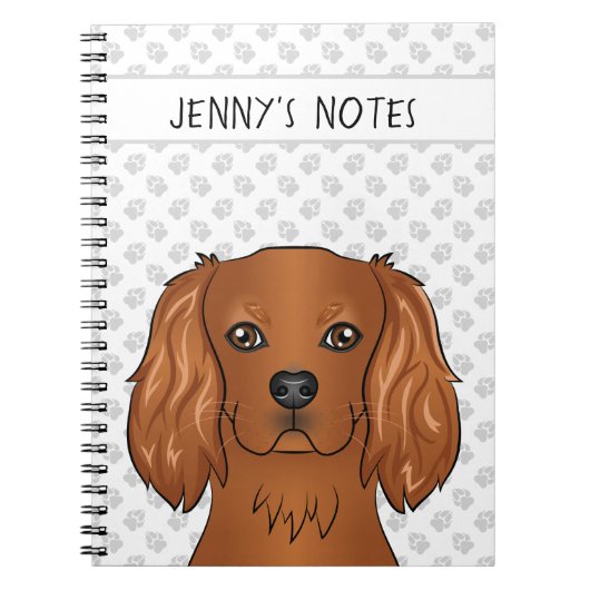 Robijn Cavalier King Charles Spaniel & Tekst Notitieboek (Voorkant)