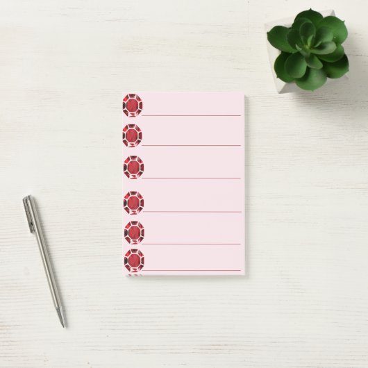 Robijn edelsteen checklist post-it® notes (Kantoor)