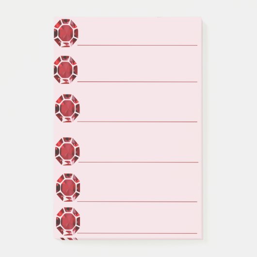 Robijn edelsteen checklist post-it® notes (Voorkant)