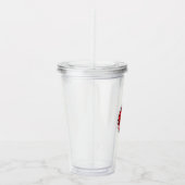 Robijn Edelsteen en Parels Acryl Drinkbeker (Rechts)