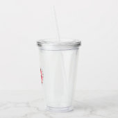 Robijn Edelsteen en Parels Acryl Drinkbeker (Links)