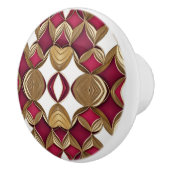 Robijn Goud en Wit Keramische Knop (Rechts)