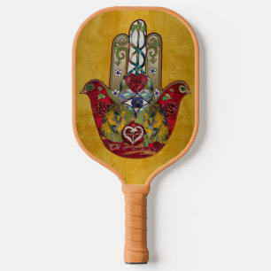 Robijn Granaatappel Hart Rode Vogel Hamsa Pickleball Paddle