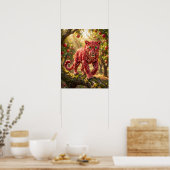 Robijn Granaatappel Luipaard Poster (Keuken)