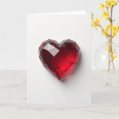 Robijn Hart Liefdeskaart Kaart (Gele Bloem)