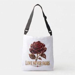 Robijn Kristal Roos – Liefde Vergaat Nooit Crossbody Tas