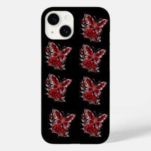 Robijn Kristal Vlinder & Roos Case-Mate iPhone 14 Hoesje