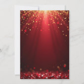 Robijn Meer Waardevolle Rode Gouden Glitters 80ste Kaart (Achterkant)