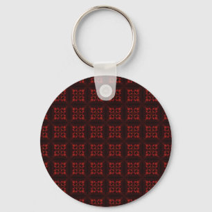 Robijn op zwarte vintage ornament sleutelhanger