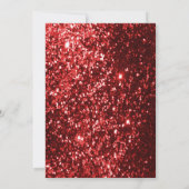 Robijn Rode Glitter en Roos Kaart (Achterkant)