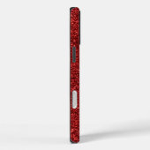 Robijn Rode Glitterige Meisjesachtige Gedrukte Sti Case-Mate iPhone Case (Achterkant / Rechts)