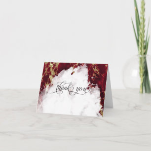 Robijn Rode Granaat Aquarel Geode BarefootBride™ Bedankkaart
