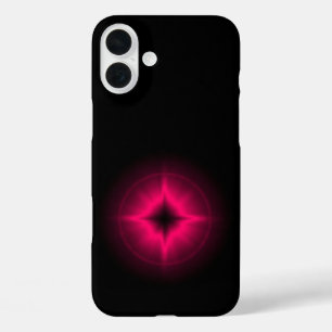 Robijn Rode Ster op zwart iPhone 16 Plus Hoesje