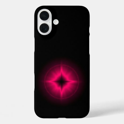 Robijn Rode Ster op zwart Case-Mate iPhone Case (Achterkant)