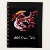 Robijn Rood Draak Fantasy Kunst Planner Mythische (Voorkant)