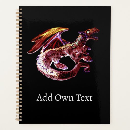 Robijn Rood Draak Fantasy Kunst Planner Mythische (Voorkant)