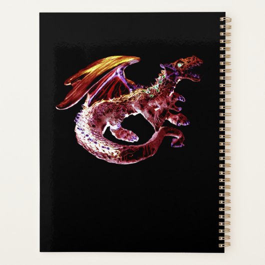 Robijn Rood Draak Fantasy Kunst Planner Mythische (Achterkant)