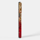 Robijn Rood Glitterig Goud Glam Persoonlijk iPhone Hoesje (Rechterkant)