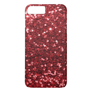 Robijn Rood Nep Glitter Glans Print Case-Mate iPhone Case