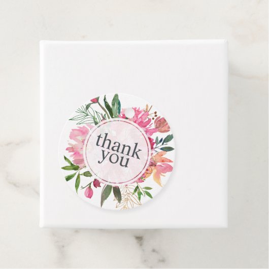 Robijn Roze Pioen Bloemig Botanisch Trouw Bedankt Bedankjes Labels (In situ)