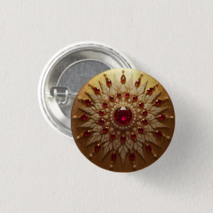 Robijn Zon Knop Ronde Button 3,2 Cm